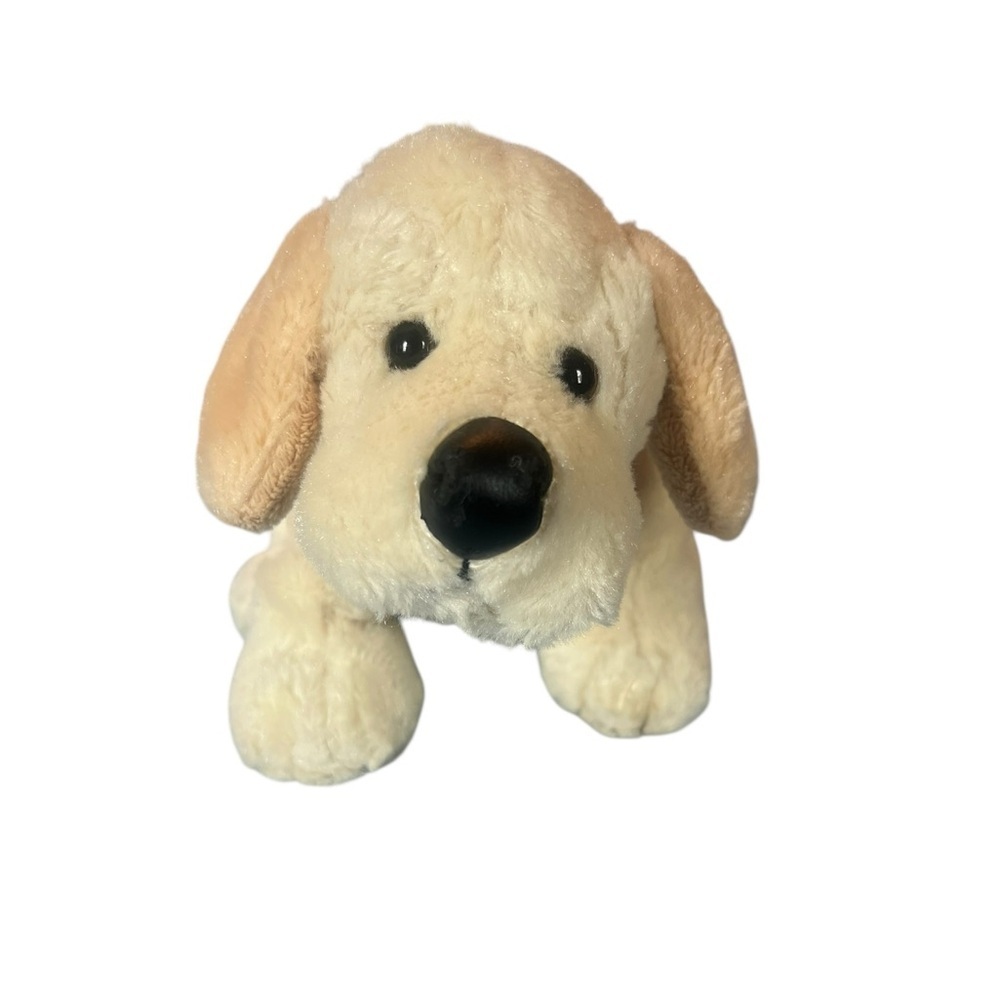 GANZ Yellow Lab Plush Dog Toy Cream Black